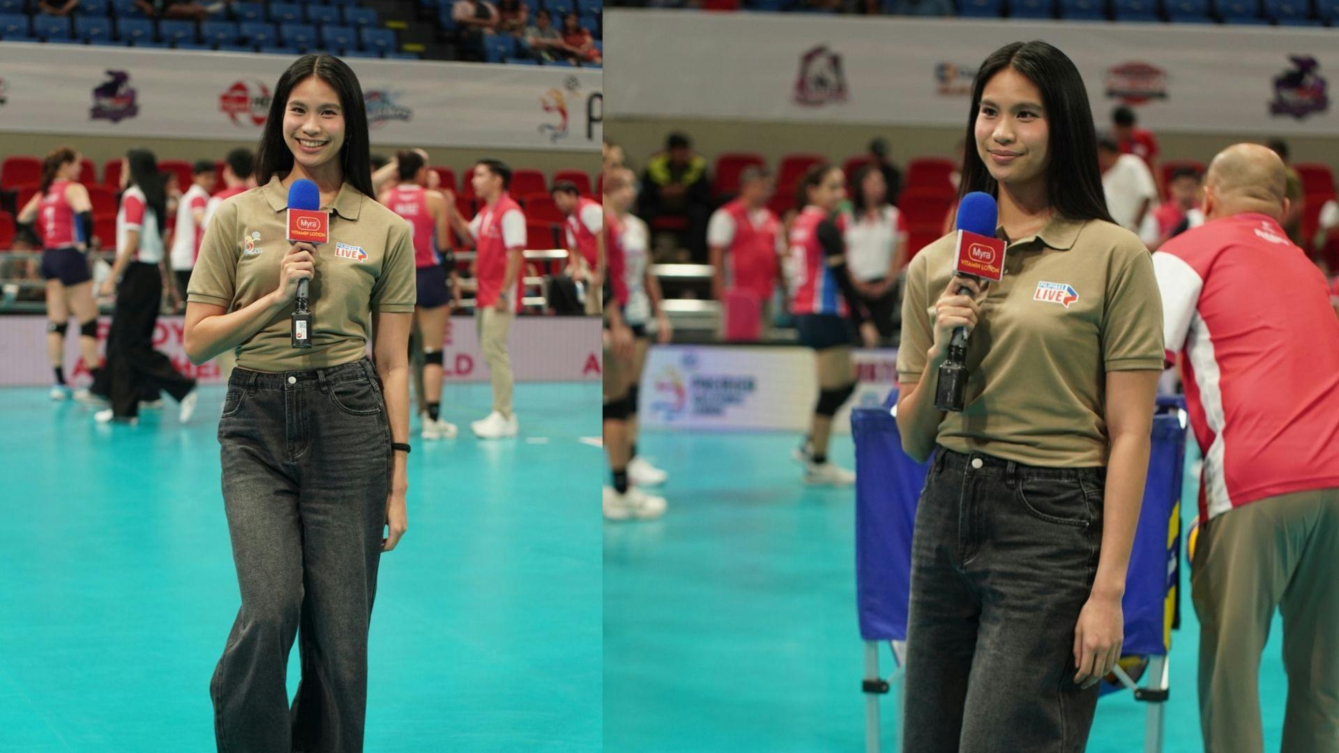 SEA Games gold medalist Jamie Lim shines as PVL courtside reporter

